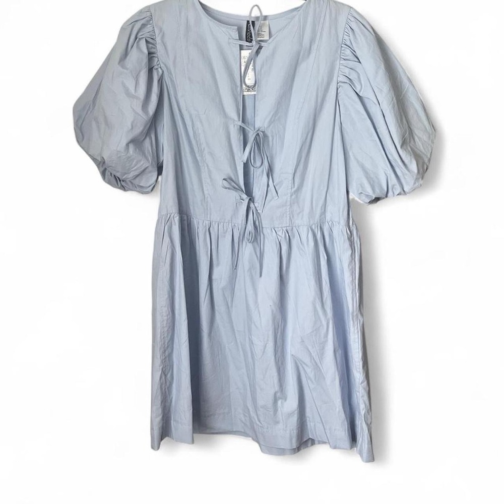 NWT H&M Blue Puff Sleeve Dress